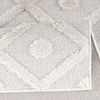 TaraCarpet Designteppich Designerteppich Tokio hoch-tief Struktur Rauten uni, rechteckig, Höhe: 20 mm, moderner scandi BOHO weiß Wohnzimmer Schlafzimmer Flur 120x170 cm Bild 3