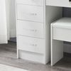 Schminktisch LED Beleuchtung Spiegel Hocker Makeup Kosmetiktisch Weiß 36x80x131 Bild 4