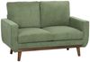 HOMCOM 2-Sitzer mit dicker Rückenlehne, Armlehne, 2-Sitzer Sofa 1 Teile, Kompaktes Retro Cordsofa mit Holzlatten und Taschenfedern Bild 2