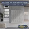 Schließfachschrank Spind ROBERT - 20 Fächer, Etikettenhalter Lüftungsschlitze | Wertfachschrank Umkleideschrank Metall Kleiderspind, 172x136x45cm Weiß Bild 3
