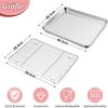 Joyfair Edelstahl Backblech mit Abkühlgitter Set 40.5x30.5x2.5cm Bild 2