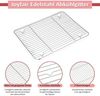 Joyfair Edelstahl Backblech mit Abkühlgitter Set 40.5x30.5x2.5cm Bild 3
