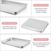 Joyfair Edelstahl Backblech mit Abkühlgitter Set 40.5x30.5x2.5cm Bild 4
