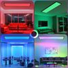 ZMH LED Panel 120x30 Dimmbar Deckenpanel lang RGB Farbwechsel Büro Flach mit Fernbedienung Bürolampe 39W Schwarz Groß Rechteckig für Spielzimmer Wohnzimmer Bild 2