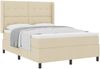 vidaXL Boxspringbett mit Matratze Creme 200 x 140 cm Stoff 3341649 Bild 2
