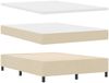 vidaXL Boxspringbett mit Matratze Creme 200 x 140 cm Stoff 3341649 Bild 5