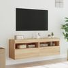 vidaXL TV-Wandschränke mit LED-Leuchten 2 Stk. Sonoma-Eiche 60x30x40cm 837188 Bild 5