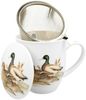 DUO World of Birds 400 ml Becher mit Teesieb WILD DUCK New Bone China Porzellan Bild 2