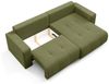 Ecksofa Sofa mit Schlaffunktion AUGUSTO in Stoff Wind Grün Ottomane Rechts Bild 3