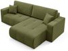 Ecksofa Sofa mit Schlaffunktion AUGUSTO in Stoff Wind Grün Ottomane Rechts Bild 4