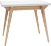 Ragaba rechteckiger ausziehbarer Tisch, MDF & Massives Eschenholz, 90x65 cm, Weiß Bild 1