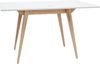 Ragaba rechteckiger ausziehbarer Tisch, MDF & Massives Eschenholz, 90x65 cm, Weiß Bild 2