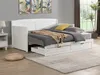 Vente-unique - DINIVA Bett Holz, PlatteHolz, Platte Weiß - B 100 cm x H 95,5 cm x L 198 cm Bild 3
