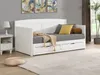 Vente-unique - DINIVA Bett Holz, PlatteHolz, Platte Weiß - B 100 cm x H 95,5 cm x L 198 cm Bild 2