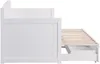 Vente-unique - DINIVA Bett Holz, PlatteHolz, Platte Weiß - B 100 cm x H 95,5 cm x L 198 cm Bild 5