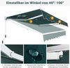 2,5 x 2 m Gelenkarmmarkise mit UV- & Wasserbeständigem Material & Kurbel Grün Bild 5