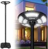 SERBASIC LED Solarleuchte Outdoor Wasserdichte Solar Straßenlaterne mit Bewegungsmelder, Kaltes Weiß, LEDs Solar Strahler, mit Wasserbefüllbarer Sockel für Außen, Hof Bild 5