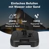SERBASIC LED Solarleuchte Outdoor Wasserdichte Solar Straßenlaterne mit Bewegungsmelder, Kaltes Weiß, LEDs Solar Strahler, mit Wasserbefüllbarer Sockel für Außen, Hof Bild 2