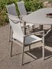 Gartenstuhl Comfy mit Armlehne aus Aluminium und Textilene, modern, taupe off-white, stapelbar Bild 4