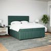 vidaXL Boxspringbett mit Matratze Dunkelgrün 200x200 cm Samt 3294739 Bild 5