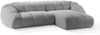 Micadoni Ecksofa Diana 4-Sitzer Rechts 3D-Stoff Silber Bild 2