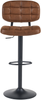Set mit 2 Barhockern TILTON Kunstwildleder drehbar Braun Bild 5