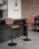 Set mit 2 Barhockern TILTON Kunstwildleder drehbar Braun Bild 3