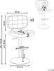 Set mit 2 Barhockern TILTON Kunstwildleder drehbar Braun Bild 2