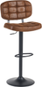 Set mit 2 Barhockern TILTON Kunstwildleder drehbar Braun Bild 4