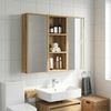 vidaXL Badezimmer-Wandschrank Kunsthandwerk Eiche 30 x 14 x 70 cm 889334 Bild 4
