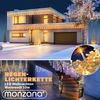 Monzana Lichterkette 10m 200 LED Warmweiß Innen & Außen Fernbedienung Regenlichterkette Weihnachten Deko Regen Bild 2