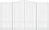 vidaXL Gabione mit Hochbogen 400x30x220/240 cm Verzinktes Eisen 153531 Bild 3