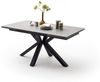 Esstisch >NAGANO< in hellgrau aus Glas-Keramik - 160x76x90cm (BxHxT) Bild 3