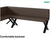 MEBLINI Eckbank für Esszimmer - Küchenbank - Essecke - Sitzecke Küche - TONI - X-Beine 142x196x87cm Links - Braun Kunstleder Bild 5