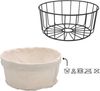 Brotkorb und Obstkorb schwarz, abnehmbarer Bezug waschbar beige Bild 5
