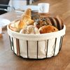 Brotkorb und Obstkorb schwarz, abnehmbarer Bezug waschbar beige Bild 4