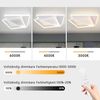 ZMH Deckenlampe Dimmbar Deckenleuchte LED- 53W Schlafzimmerlampe moderne lampen wohnzimmer 48cm Weiß Wohnzimmerlampe Design Küchenlampe Deckenbeleuchtung für Küche Flur Bild 2