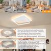ZMH Deckenlampe Dimmbar Deckenleuchte LED- 53W Schlafzimmerlampe moderne lampen wohnzimmer 48cm Weiß Wohnzimmerlampe Design Küchenlampe Deckenbeleuchtung für Küche Flur Bild 4