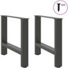 vidaXL Couchtischbeine Anthrazit 2 Stk. 60x(42-43) cm Stahl 4013286 Bild 3