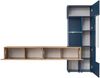 Wohnwand Marino mit Beleuchtung in Flagstaff Eiche und Dunkle Blau 210 x 162 x 40 cm 2-teilig Bild 4