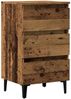 vidaXL Nachttisch mit Metallbeinen Altholz-Optik 40x35x69 cm 856424 Bild 2