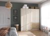 Rauch Möbel Costa, Kleiderschrank für Schlafzimmer, Kinderzimmer, Babyzimmer, Garderobe, Flur, 4-türig, 2 Schubladen, Push-to-Open, mit Zubehör Premium, Farbe Beige/Eiche Artisan, Holz, Breite 181 cm Bild 2