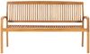 vidaXL Stapelbare Gartenbank mit Auflage 159 cm Massivholz Teak 3063316 Bild 3