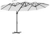 vidaXL Sonnenschirm Sand 372 x 198 x 243 cm Polyester und Aluminium 42003375 Bild 2