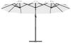 vidaXL Sonnenschirm Sand 372 x 198 x 243 cm Polyester und Aluminium 42003375 Bild 5