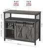Vasagle Sideboard mit 2 Schiebetüren und verstellbaren Ablagen, Spanplatte, 33 x 100 x 80 cm, Anthrazitgrau / Schwarz Bild 3