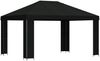 vidaXL Pavillon 4 x 3 m Schwarz Polyester und Stahl 190 gsm 900382 Bild 2