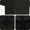 vidaXL Pavillon 4 x 3 m Schwarz Polyester und Stahl 190 gsm 900382 Bild 5