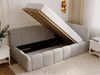 GRAINGOLD Cloud One Jugendbett 90x200, Einzelbett mit Bettkasten, mit Lattenrost, Bouclé-Stoff, Rechts, Grau Bild 5