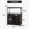 GarveeMore Weinschrank Weinregal Weinständer Barschrank mit Glashalter 69x35x92cm Bild 3